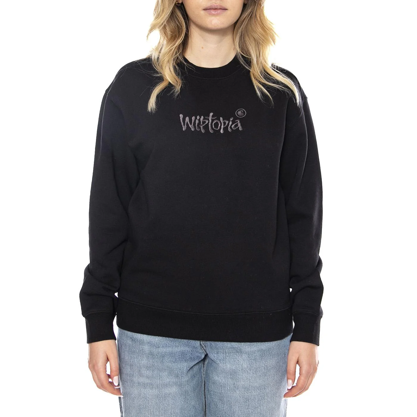 W Wiptopia Script Sweatshirt - Nera - Felpa Donna Donna CARHARTT WIP - Image 2