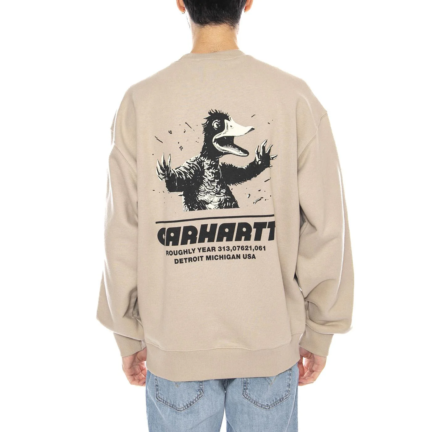 Wiptopia Sweat Wall -- Felpa Uomo Beige Uomo CARHARTT WIP - Image 3