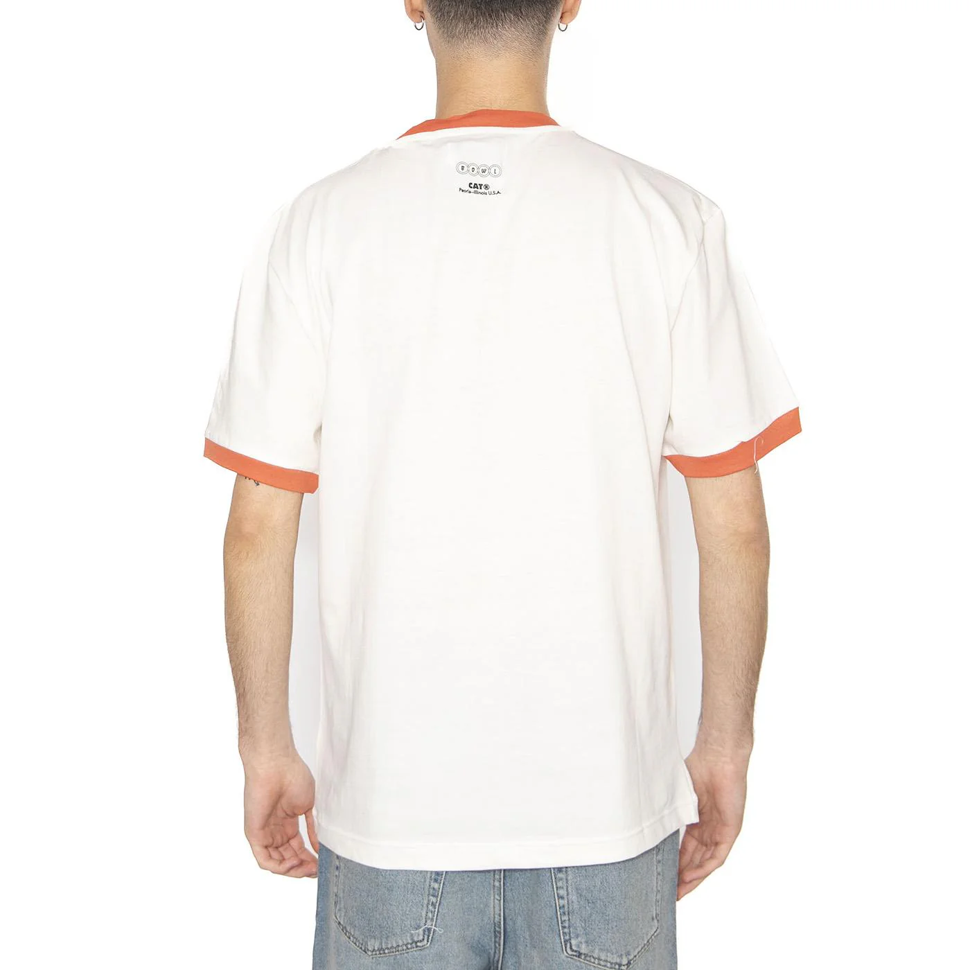 Bowl T-Shirt - Maglietta Girocollo Uomo Bianca Uomo CAT - Image 3