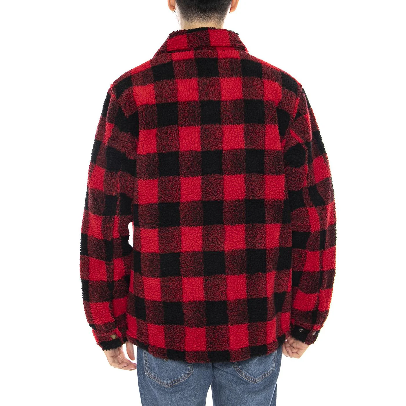 Buffalo Overshirt -- Camicia Overshirt Uomo Rosso / Nero Uomo CAT - Image 3