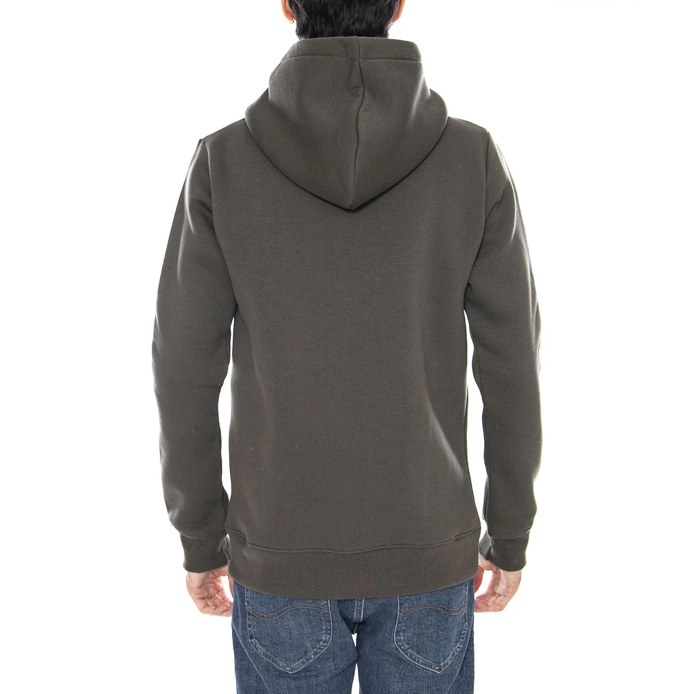 Logo Hoodie Military Olive - Felpa con Cappuccio Uomo Verde Uomo CAT - Image 3