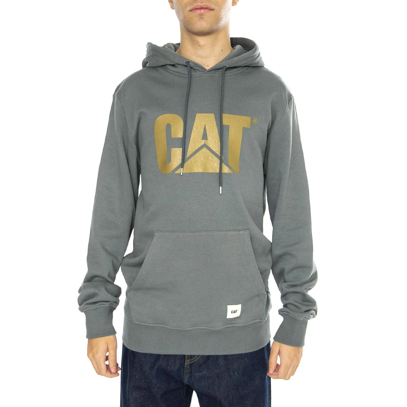 Logo Hoodie Stormy Weather - Felpa con Cappuccio Uomo Grigia Uomo CAT - Image 2