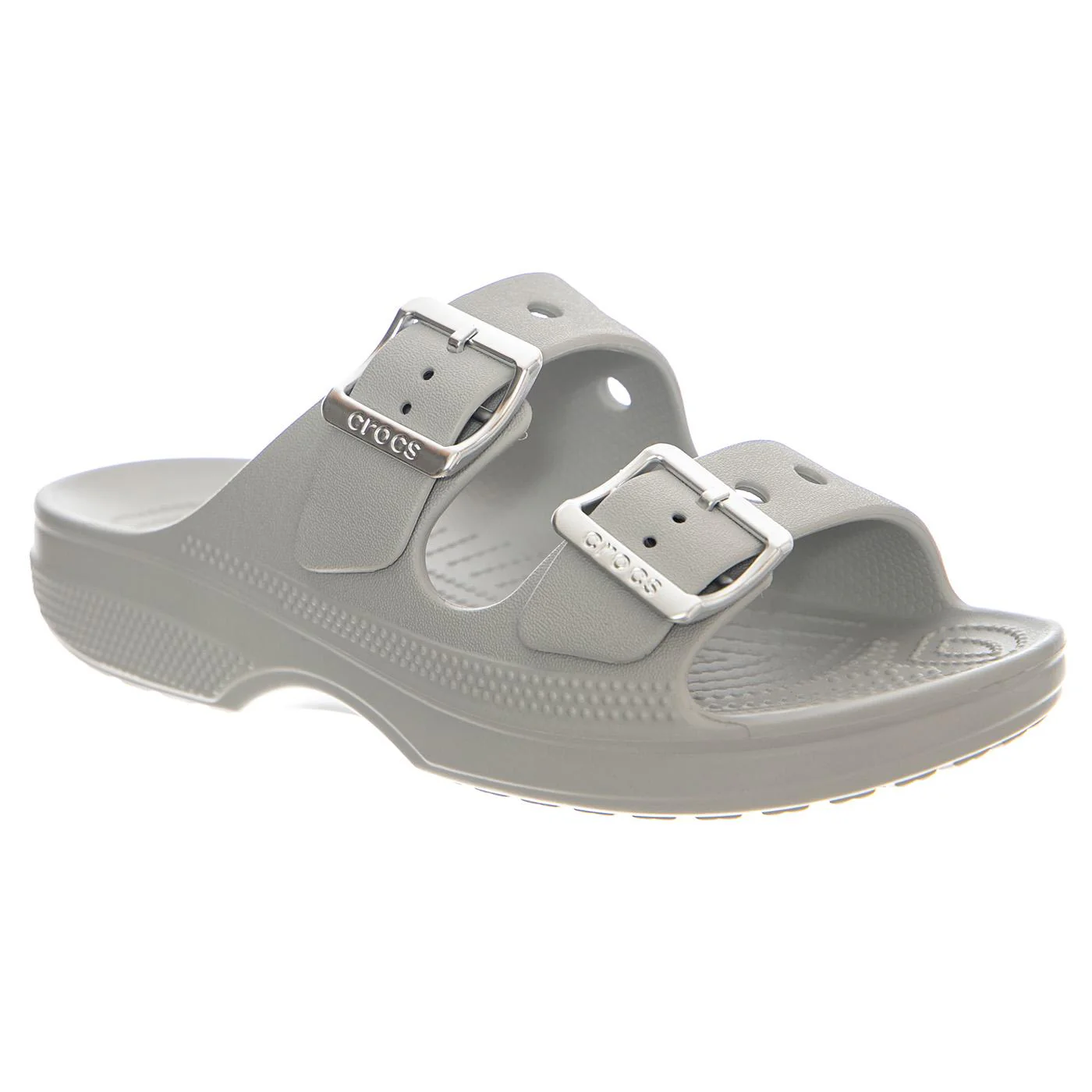 Saturday Metallic Buckle Sndl Grey - Sandali Donna Grigi  Donna CROCS - Image 2