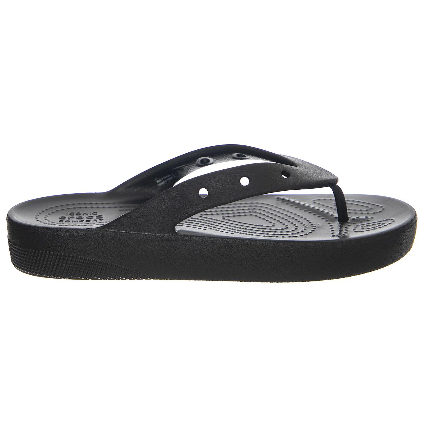 W' Classic Platform Flip Black - Sandali Donna Neri  Donna CROCS - Image 2