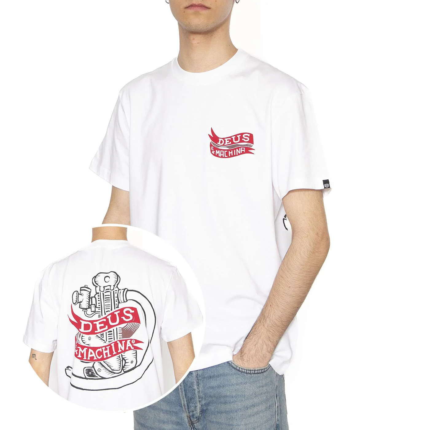 Jailer Sappy Tee White - Maglietta Girocollo Uomo Bianca Uomo DEUS EX MACHINA