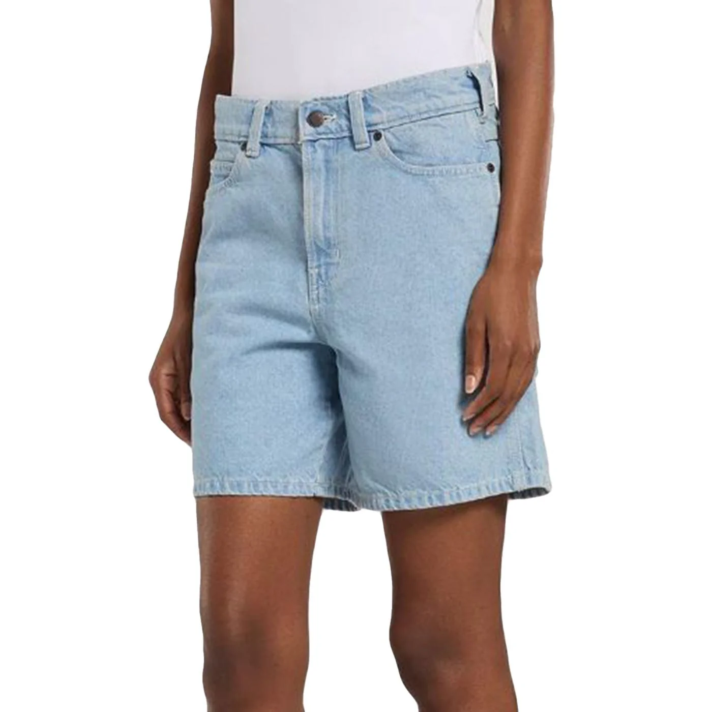 993 7 INCH CARPENTER SHORT VINTAGE BLUE - Bermuda Denim Jeans Donna Blu Donna DICKIES
