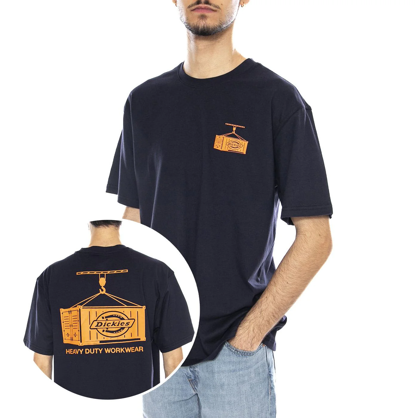 Apison SS Maglietta -- Maglietta Uomo Blu (Night Sky)  Uomo DICKIES