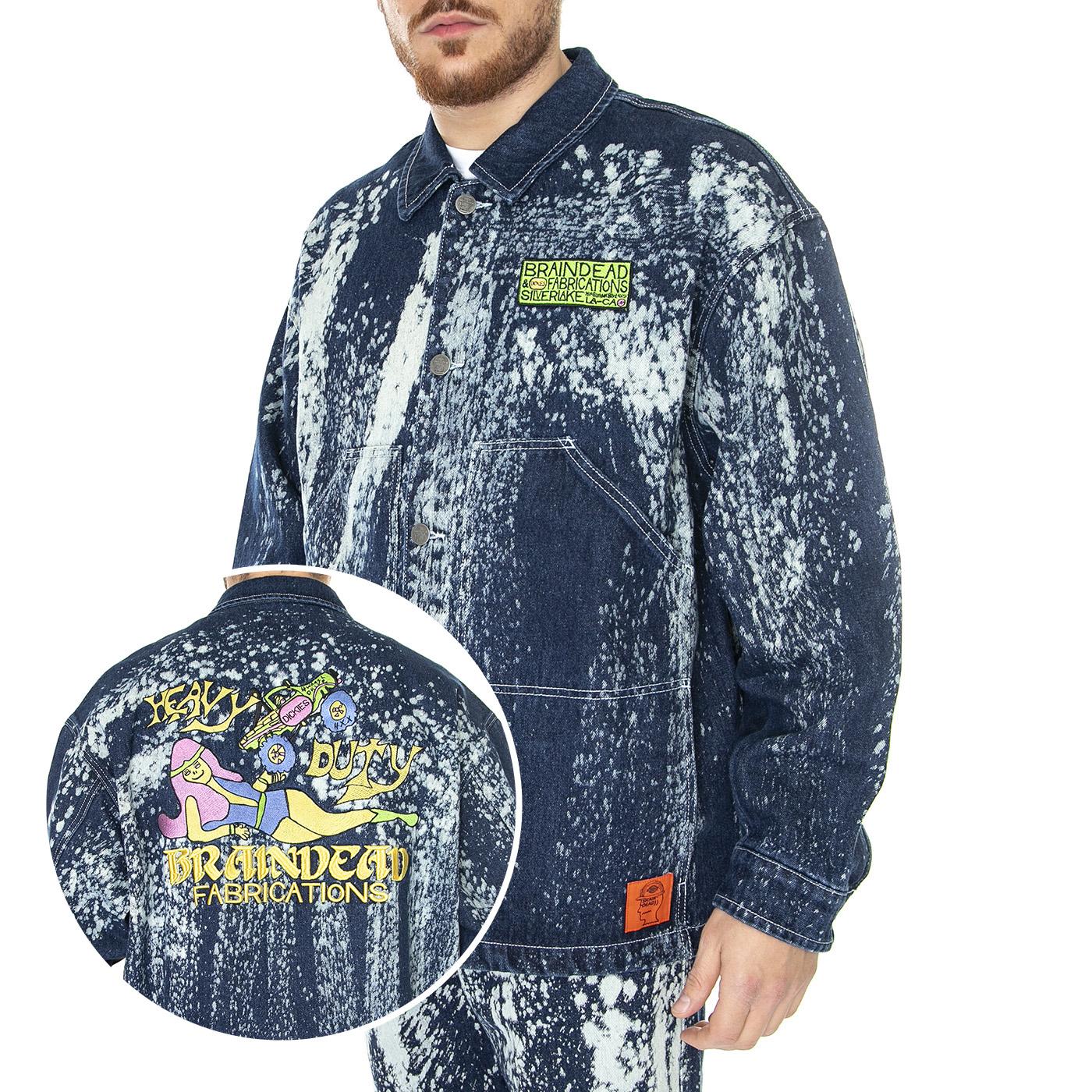 BD x DICKIES Gardening Jacket Bleached Denim - Giacca Uomo Blu Denim / Multicolore Uomo DICKIES