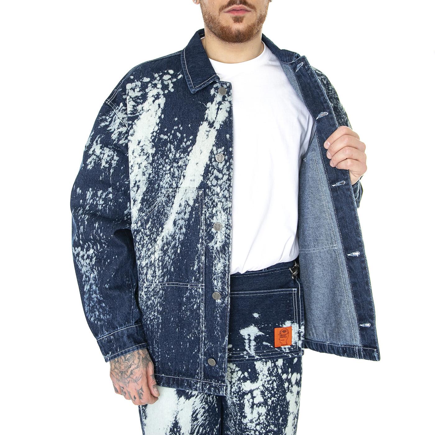 BD x DICKIES Gardening Jacket Bleached Denim - Giacca Uomo Blu Denim / Multicolore Uomo DICKIES - Image 4