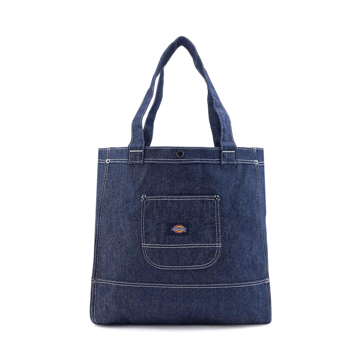Denim Tote Bag Rinsed - Borsa Shopping Bag Denim Jeans Blu ACCESSORI DICKIES