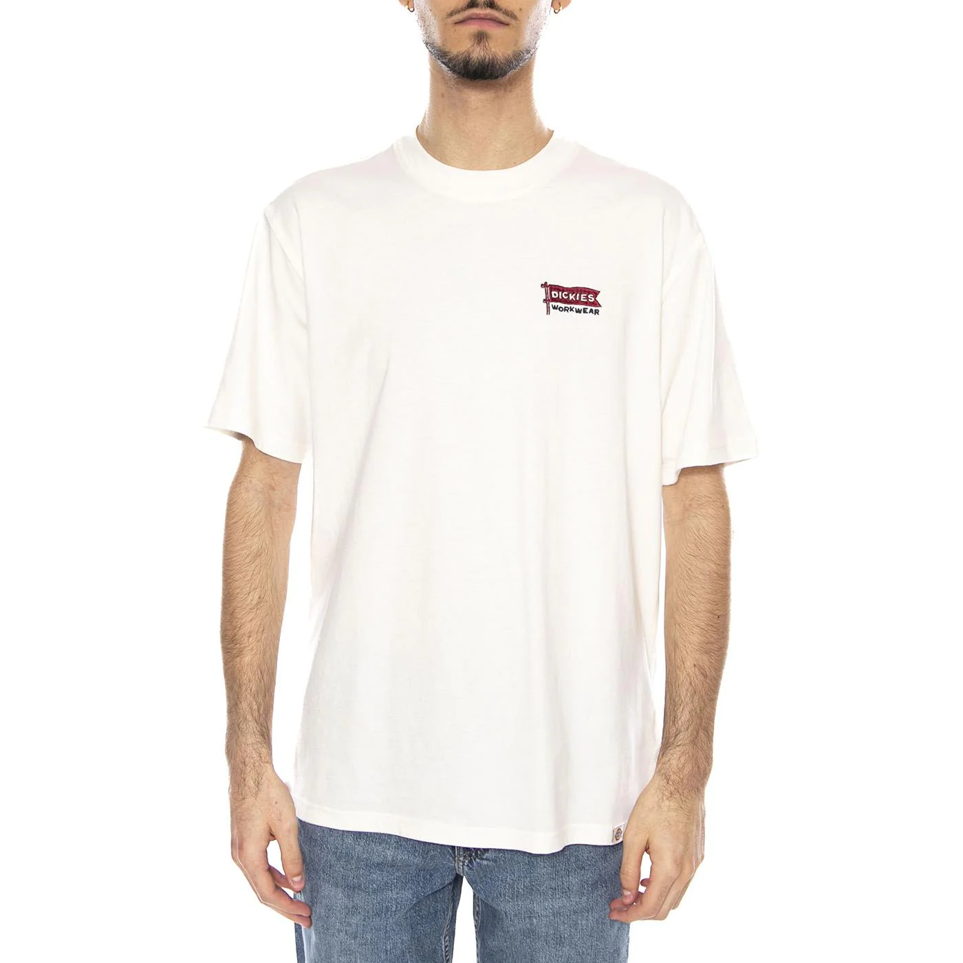 Dickies Flag Tee Ss Egret -- Maglietta Girocollo Uomo Bianca  Uomo DICKIES - Image 2