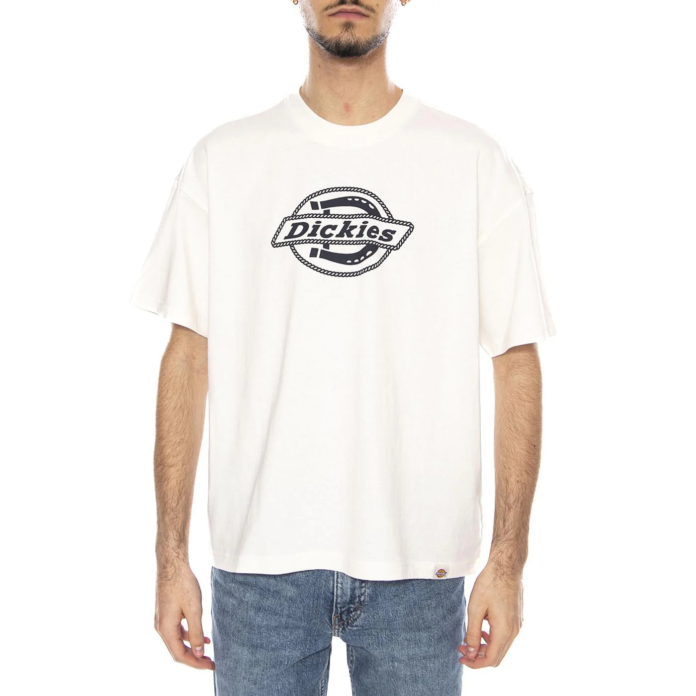 Forth Shaw Tee Ss Egret -- Maglietta Girocollo Uomo Bianca Uomo DICKIES - Image 2