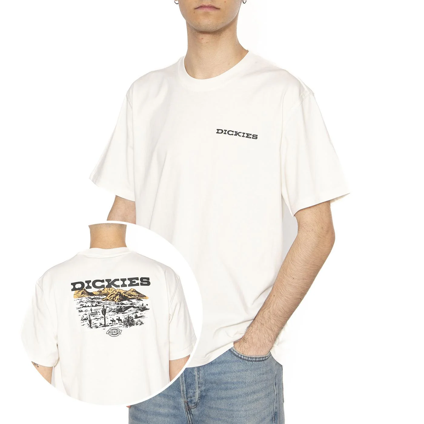 Landscape SS Tee Egret - Maglietta Girocollo Uomo Bianca Uomo DICKIES