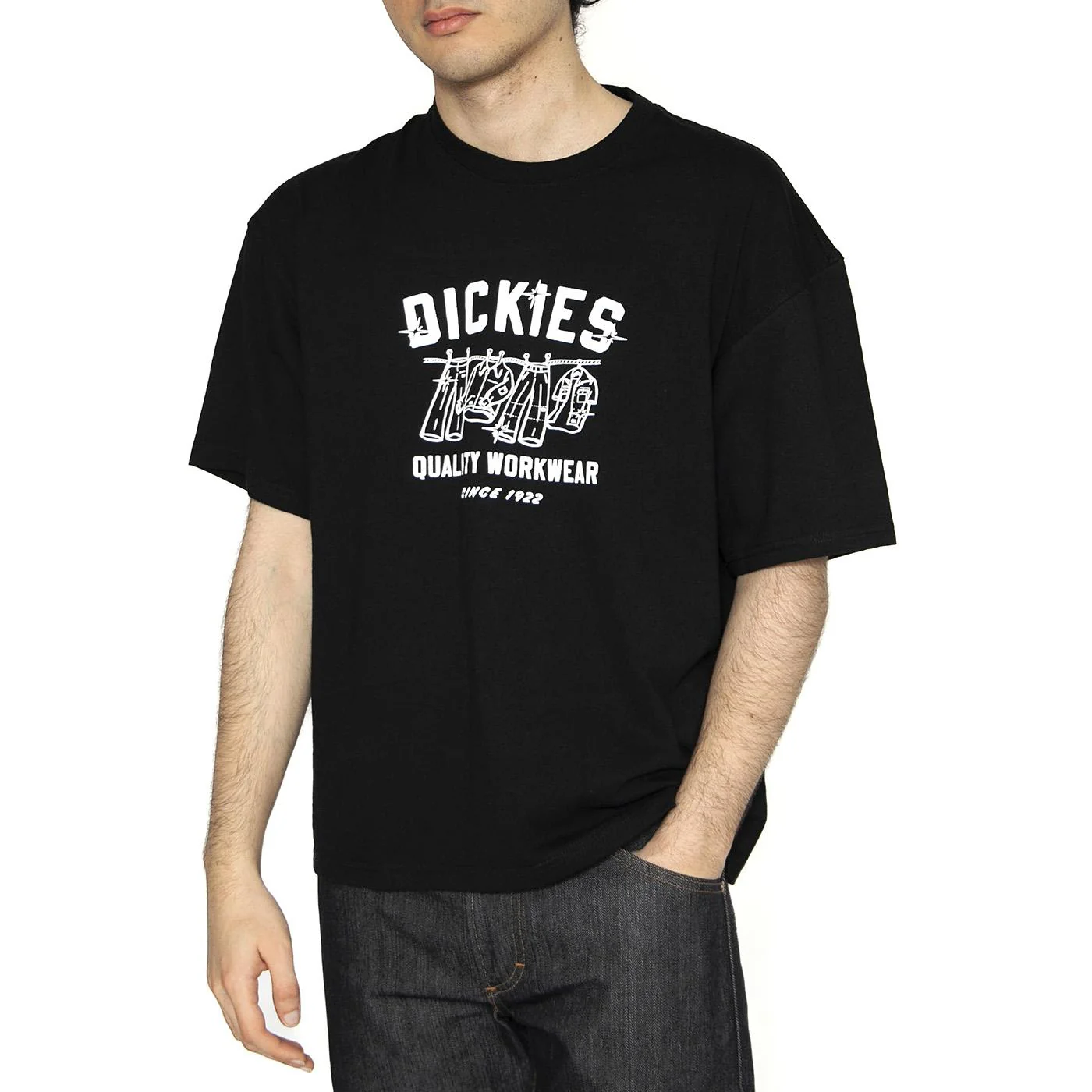 Laundry Box SS Tee Black - Maglietta Girocollo Uomo Nera  Uomo DICKIES