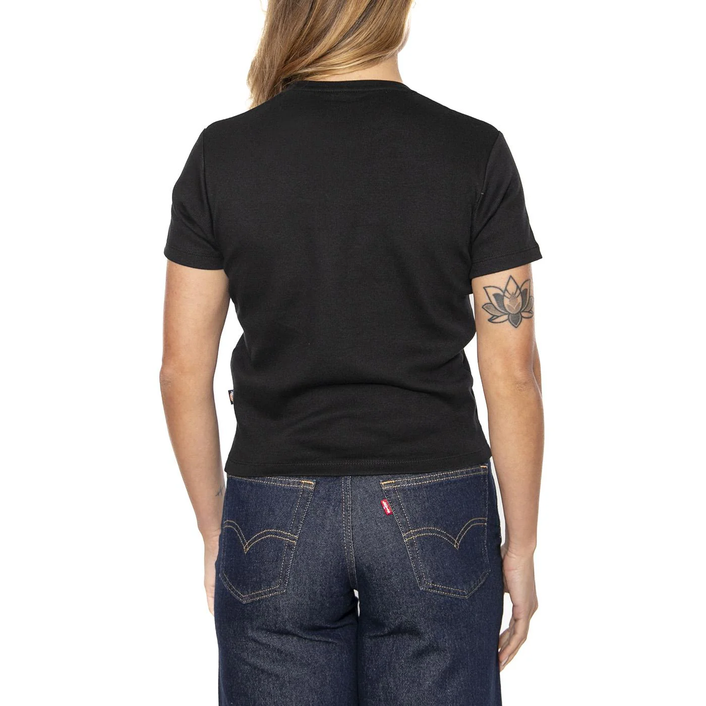Lewiston Embro SS Tee Black - Maglietta Girocollo Donna Nera Donna DICKIES - Image 3