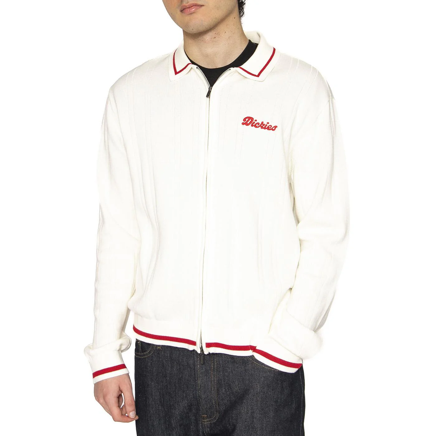 Lewistown FZ Cardigan Egret - Cardigan Uomo Bianco Uomo DICKIES