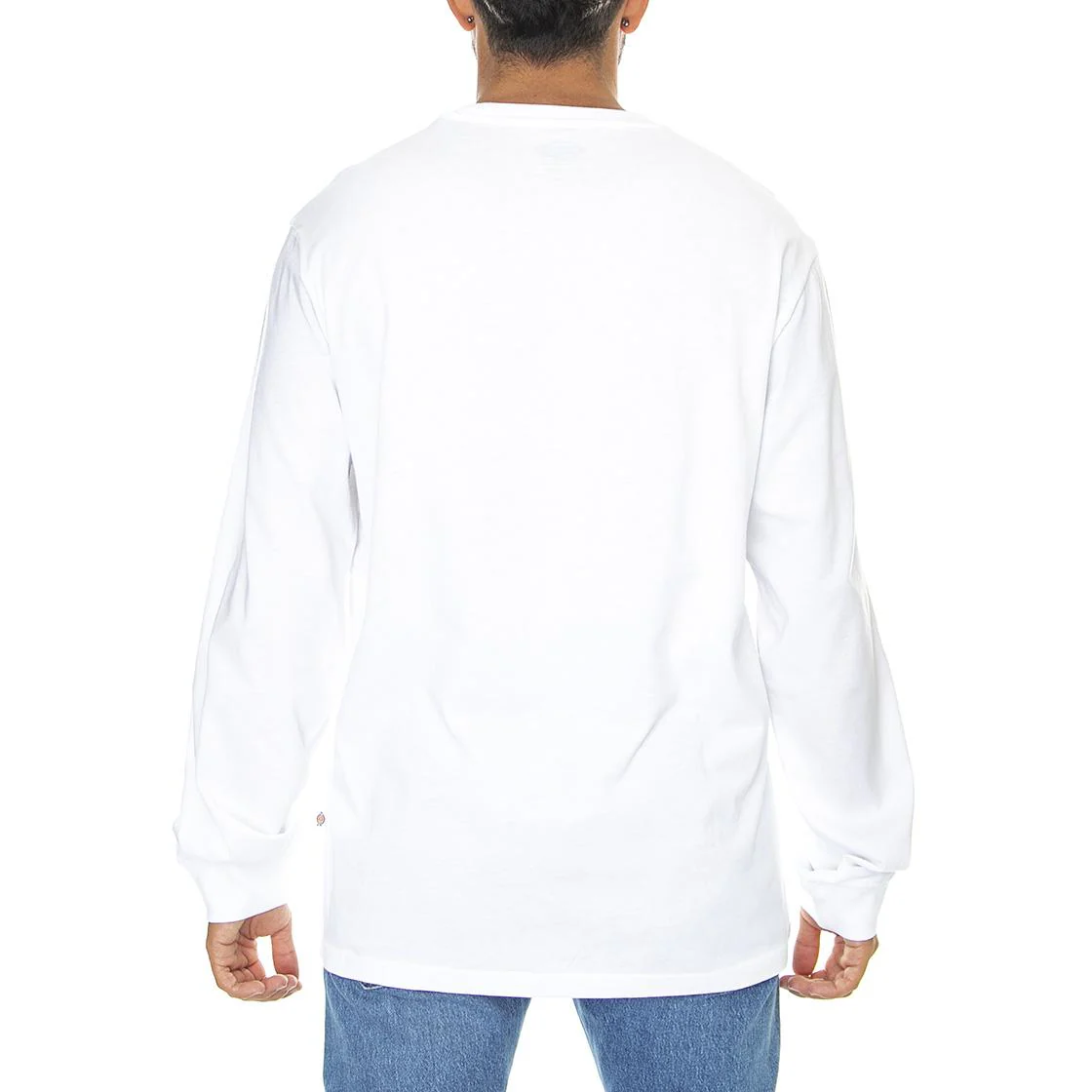 LS Mapleton Tee White - Maglietta Girocollo Maniche Lunghe Uomo Bianca Uomo DICKIES - Image 3