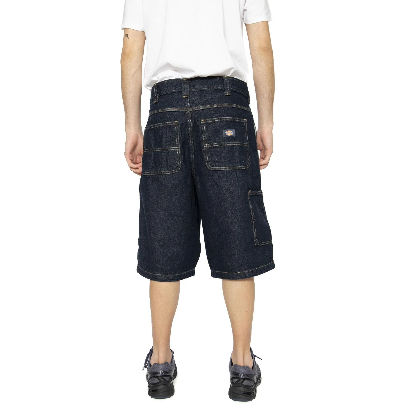 Medison Denim Short Rinsed Blue - Bermuda Denim Jeans Uomo Blu Uomo DICKIES - Image 3