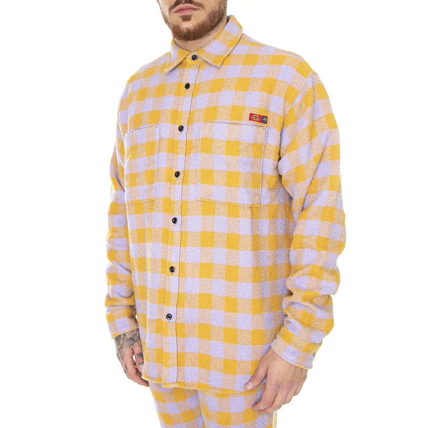 OC x DICKIES Tweed Shirt Lilac Check - Camicia Uomo Multicolore Uomo DICKIES