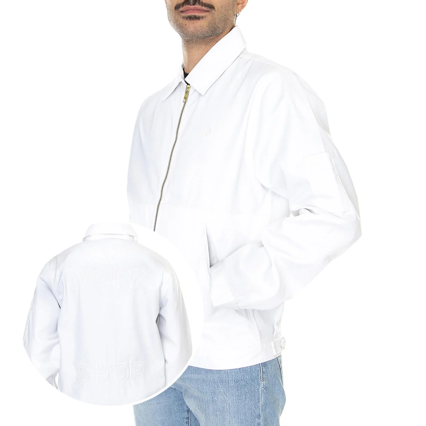 Ol x Dickies Workshop Jacket White - Giacca Estiva Uomo Bianca Uomo DICKIES