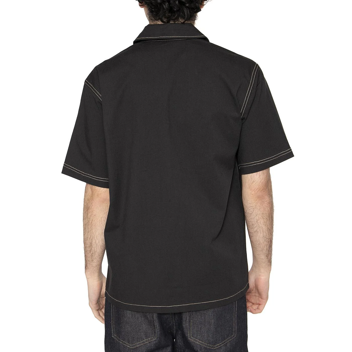 Riverbend Work Shirt Black - Camicia Maniche Corte Uomo Nera Uomo DICKIES - Image 3