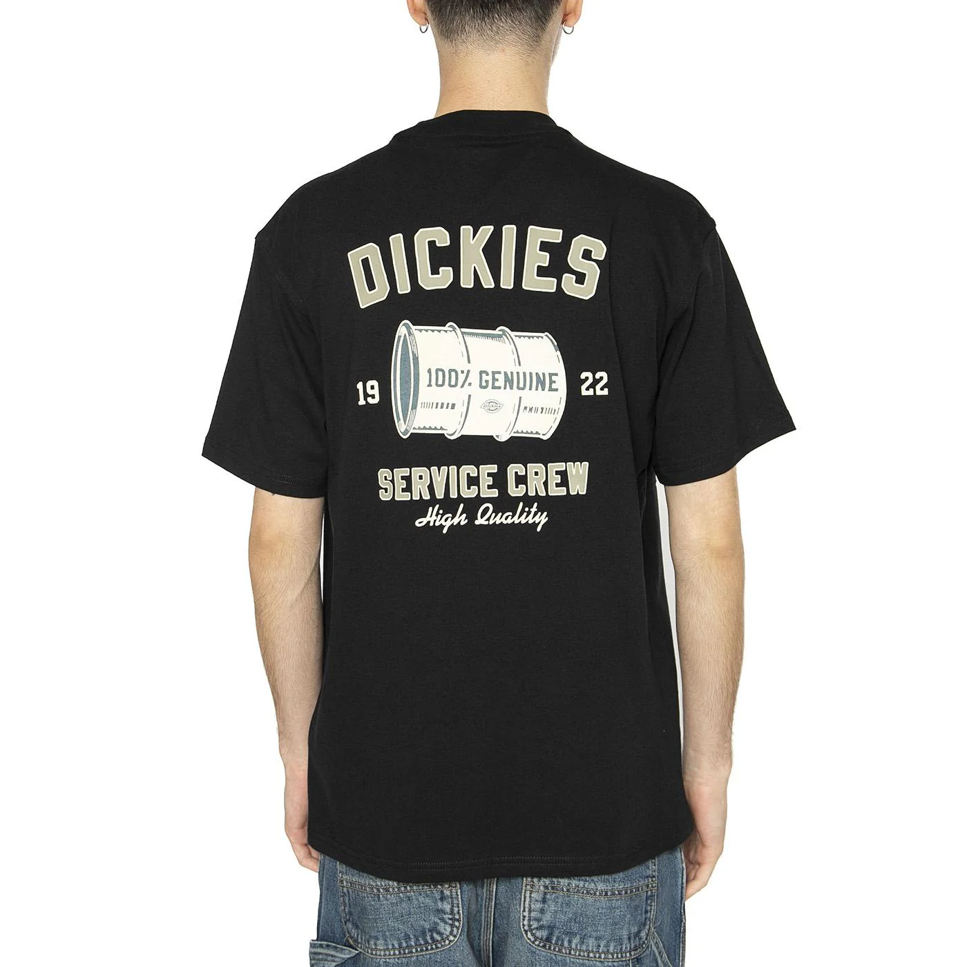 Service Crew SS Tee Black - Maglietta Girocollo Uomo Nera Uomo DICKIES - Image 3