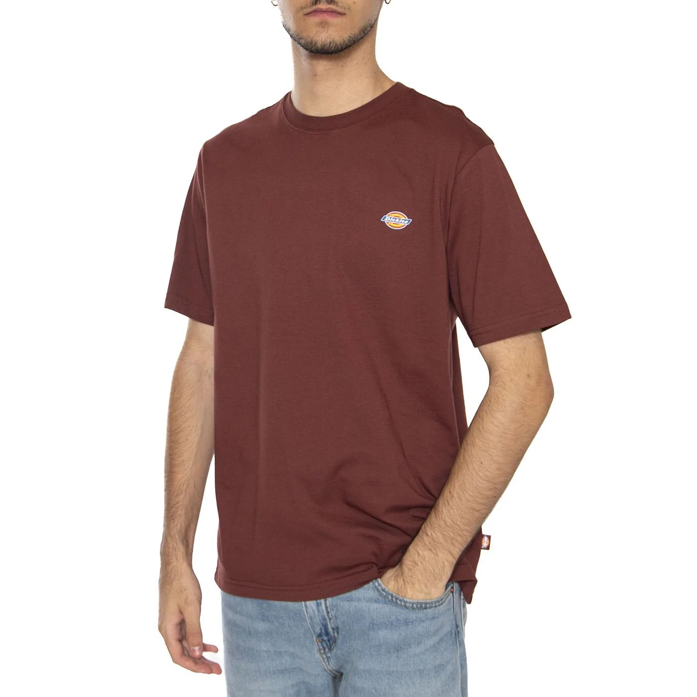 SS Mapleton Tee Andorre - Maglietta Girocollo Uomo Bordeaux  Uomo DICKIES - Image 2