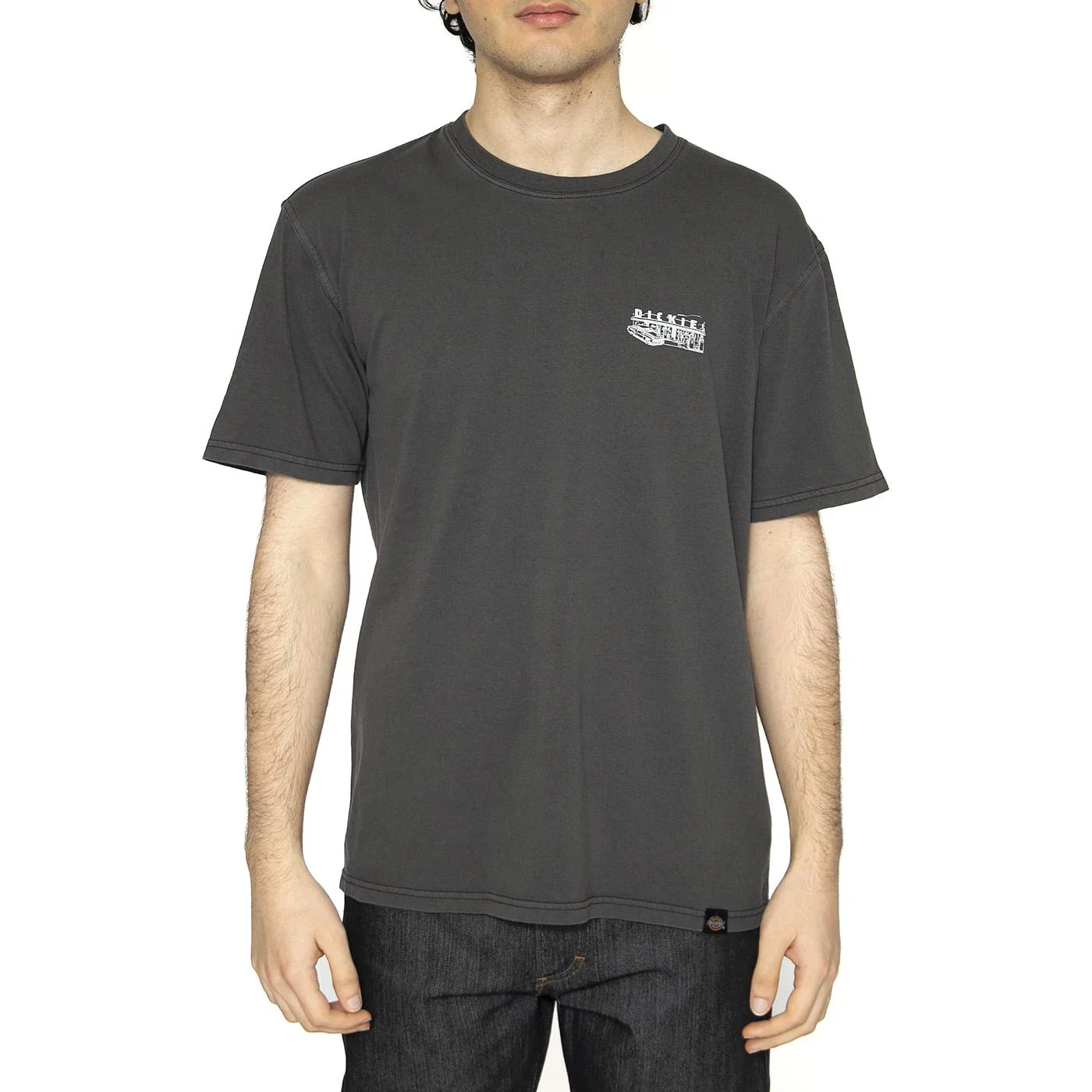 SS Station SS Tee Black - Maglietta Girocollo Uomo Nera  Uomo DICKIES - Image 2