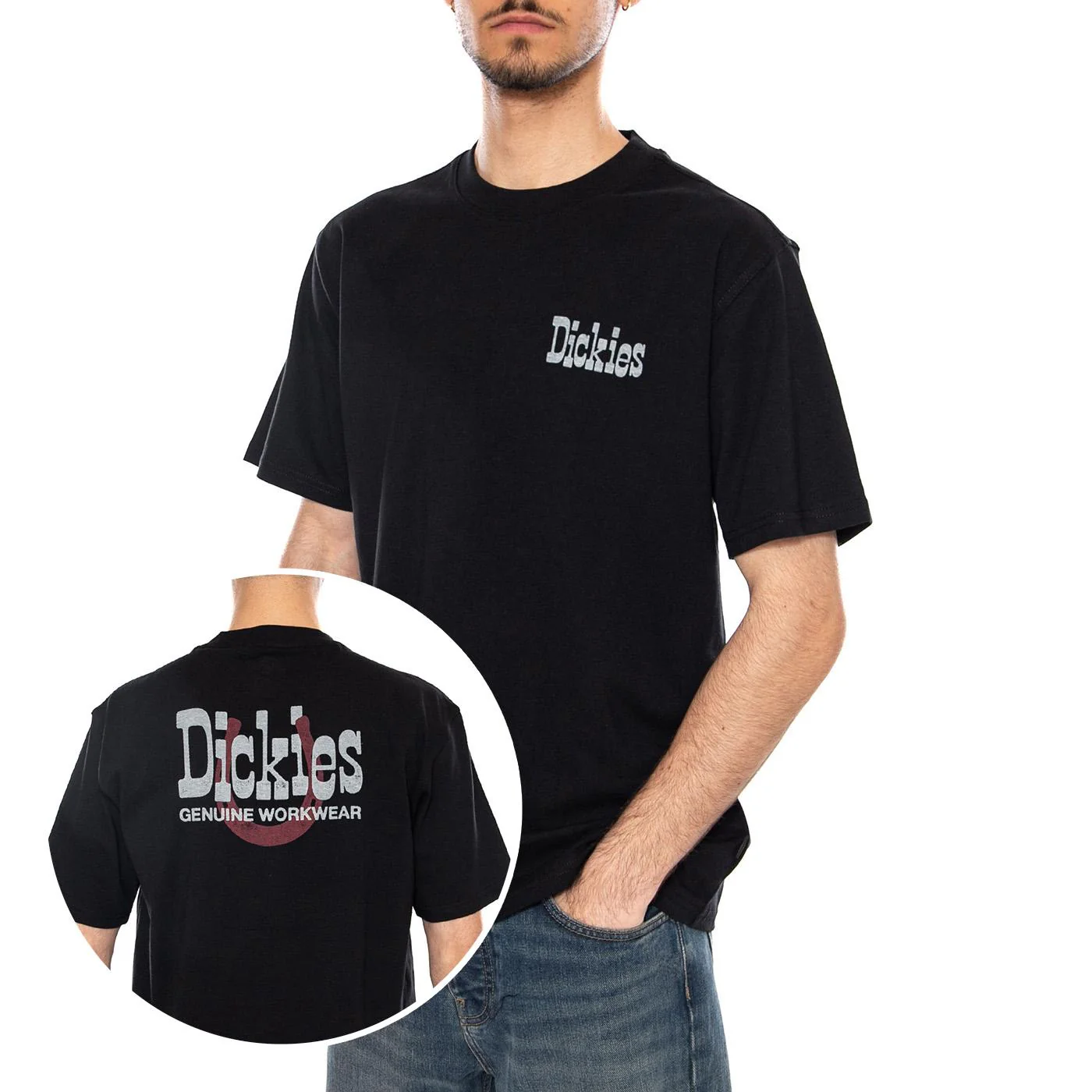VERNAL SS TEE BLACK - Maglietta Girocollo Uomo Nera Uomo DICKIES