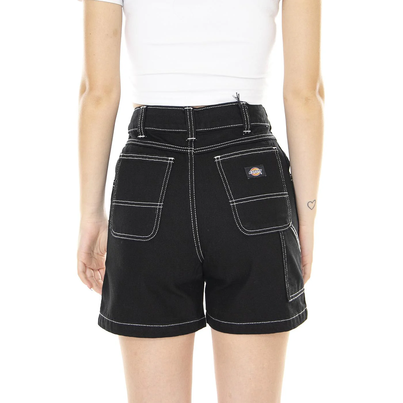 W' Denim Short Rinsed Black - Bermuda Donna Neri Donna DICKIES - Image 3