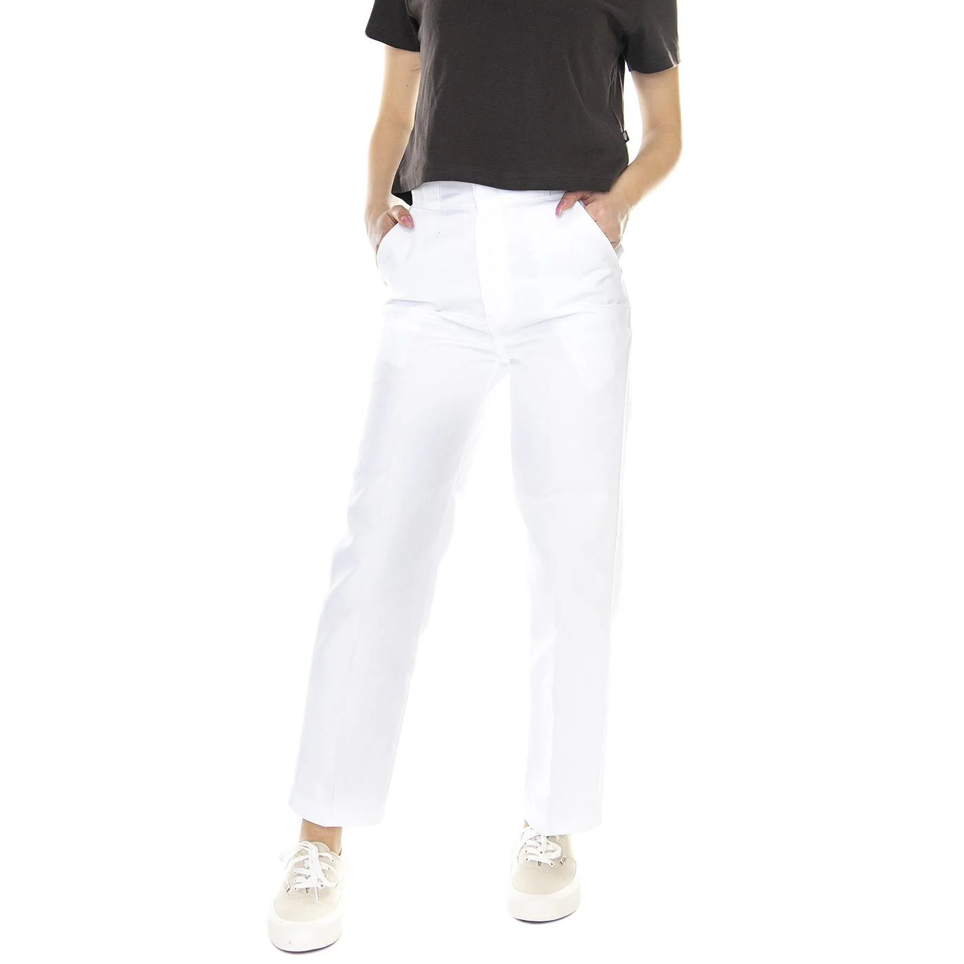 W' Phoenix Cropped Pant Rec White - Pantaloni Donna Bianchi Donna DICKIES