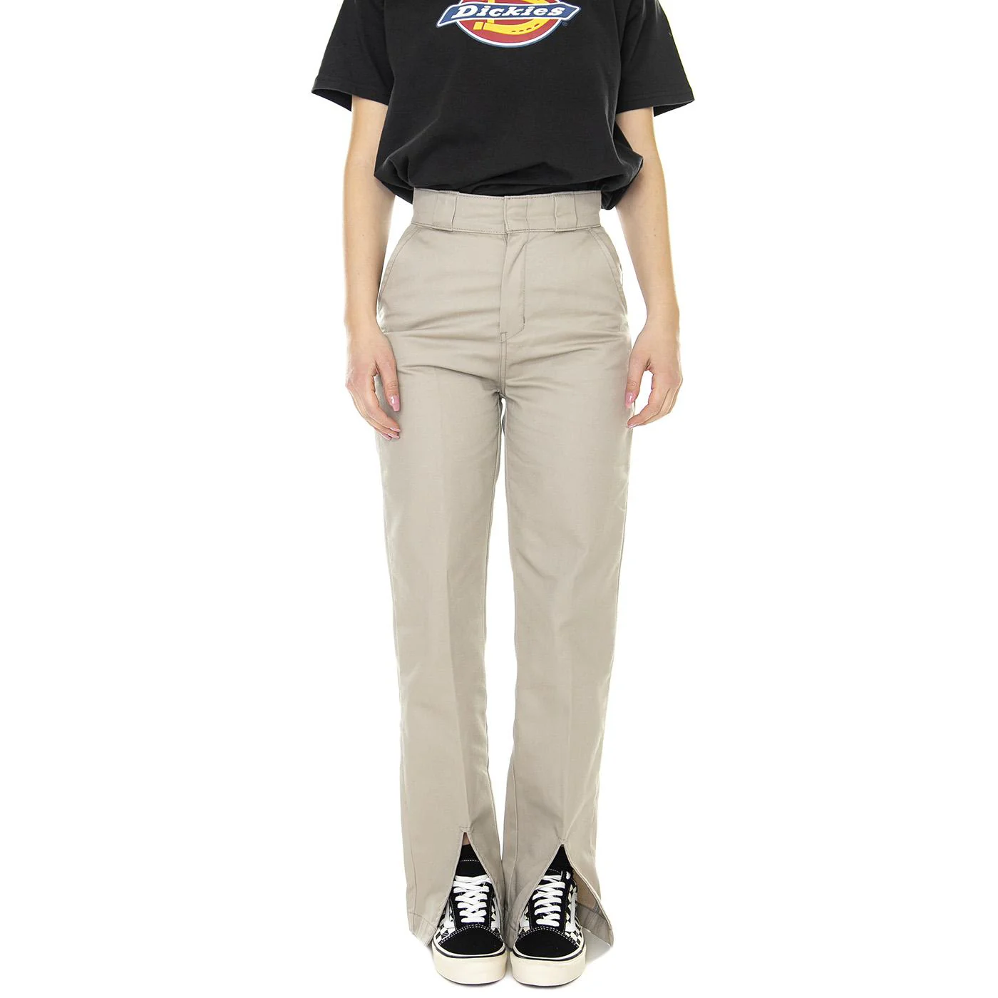 W' Phoenix Split Hem Sandstone - Pantaloni Donna Beige Donna DICKIES - Image 2