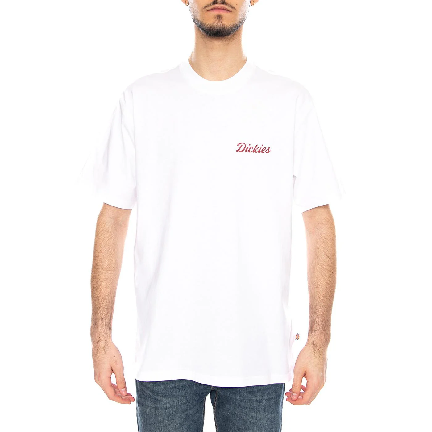Wellsville SS Tee White - Maglietta Girocollo Uomo Bianca Uomo DICKIES - Image 2