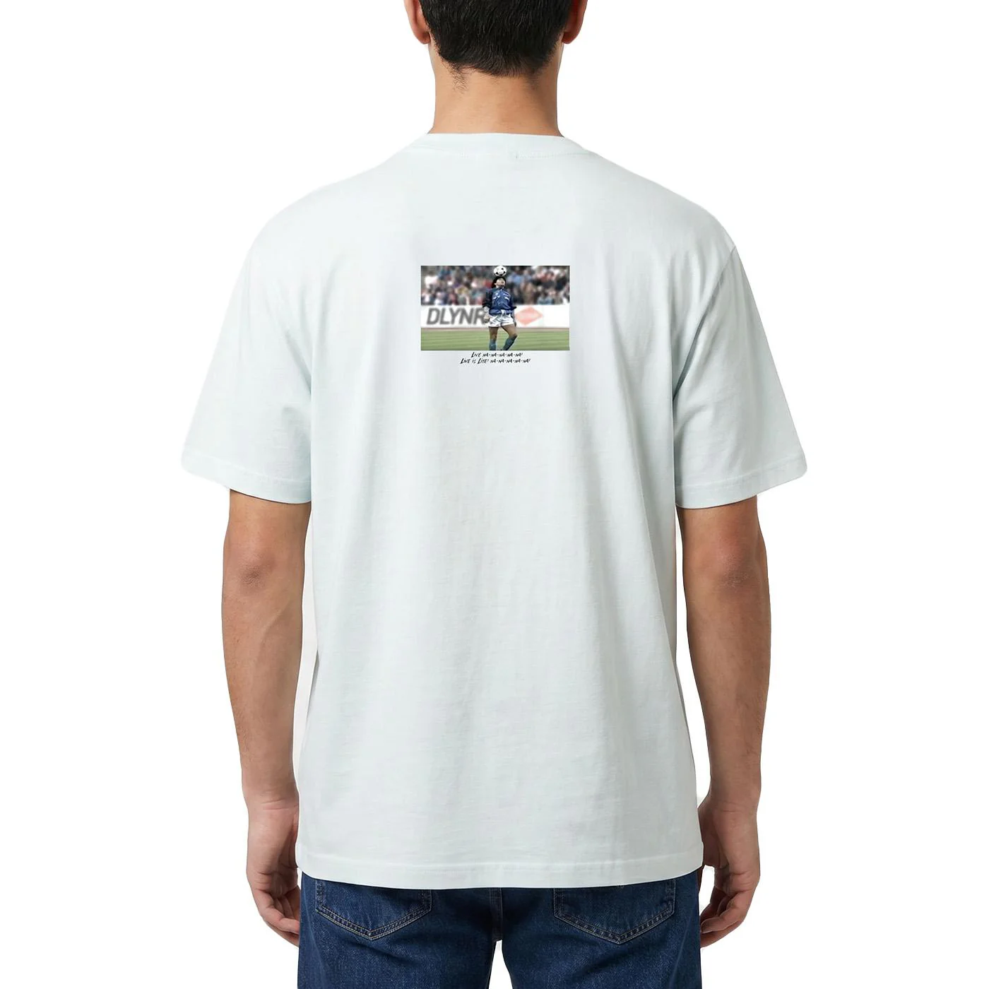 Live Is Life Tee Ice Melt - Maglietta Maradona Girocollo Uomo Celeste Uomo DOLLY NOIRE - Image 4