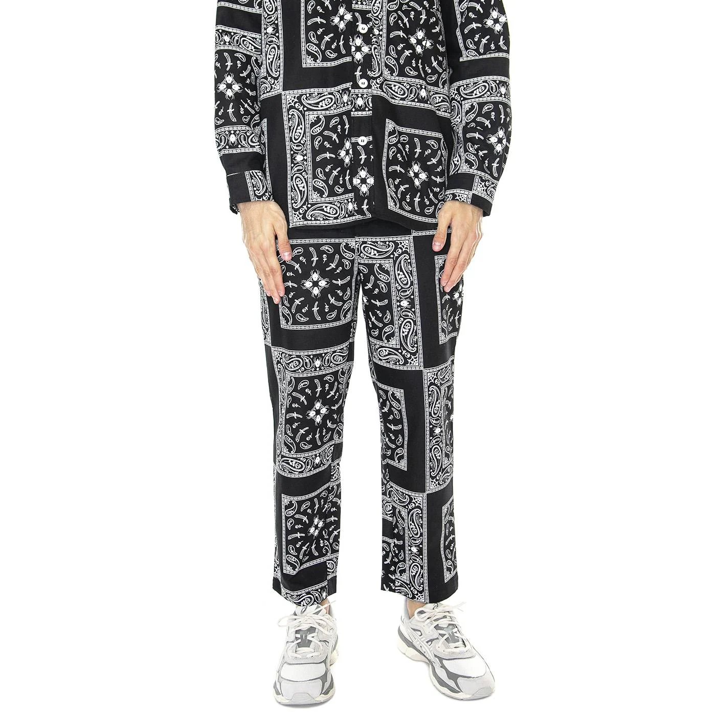 M' Bandana Chino Pant Black - Pantaloni Uomo Neri / Multicolore  Uomo DOOMSDAY - Image 2