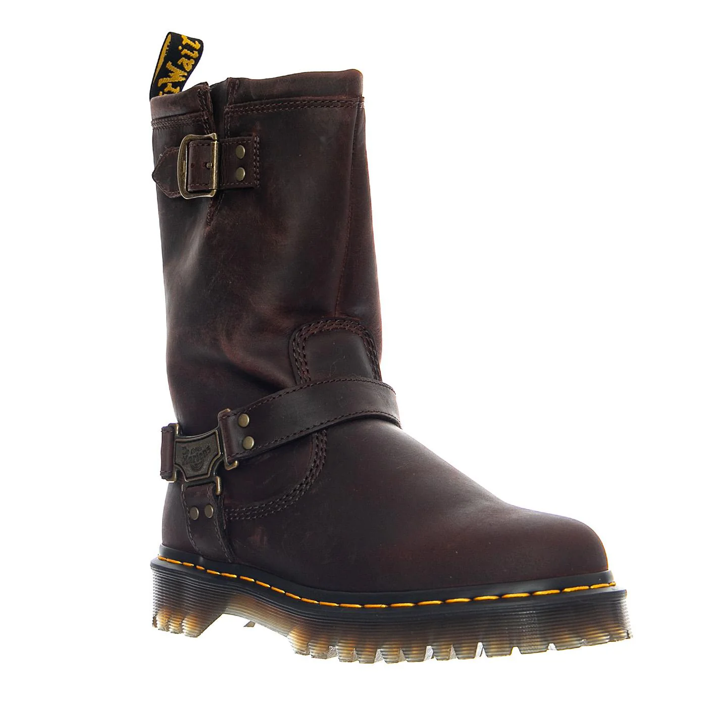 Anistone Hi - Dark Brown / Burnished Waxy Pull Up WP - Stivali Donna Marroni Donna DR.MARTENS - Image 2