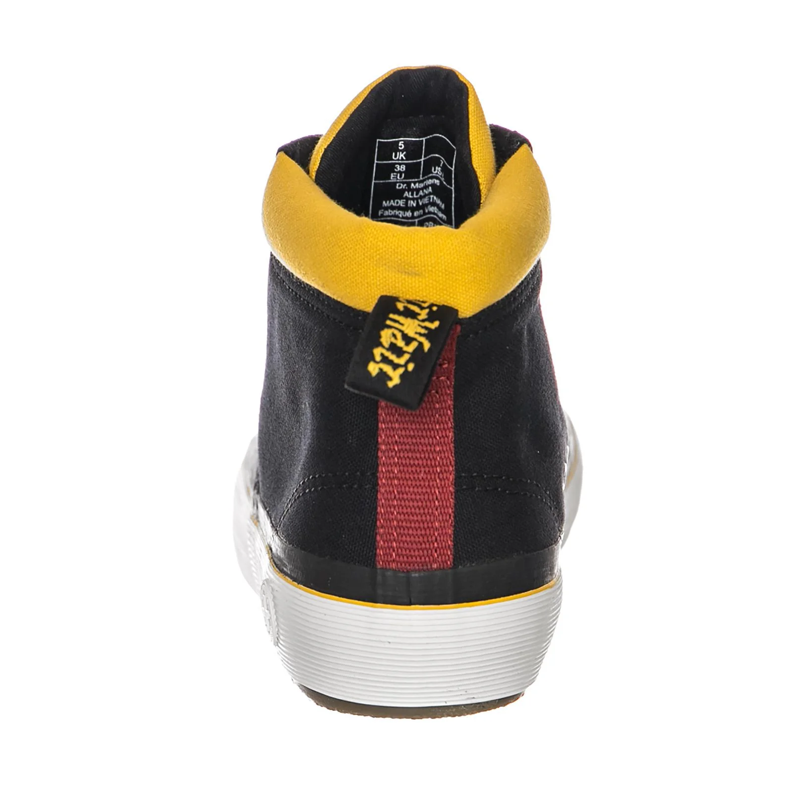 Womens Allana Black / Yellow Canvas Shoes  Donna DR.MARTENS - Image 4