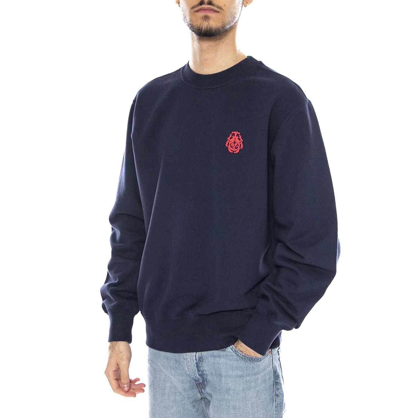 Beetle Sweat -- Felpa Uomo Girocollo Maritime Blue Uomo EDWIN
