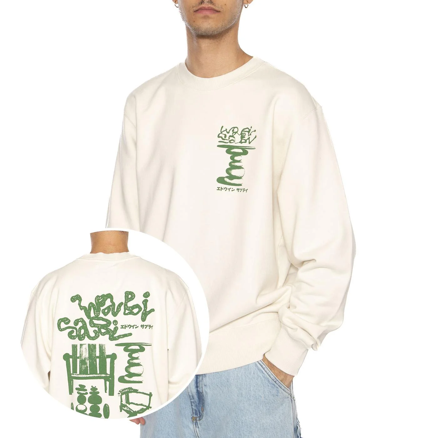 Embrace Imperfection Sweat Whisper White - Camicia Girocollo Uomo Beige  Uomo EDWIN - Image 2