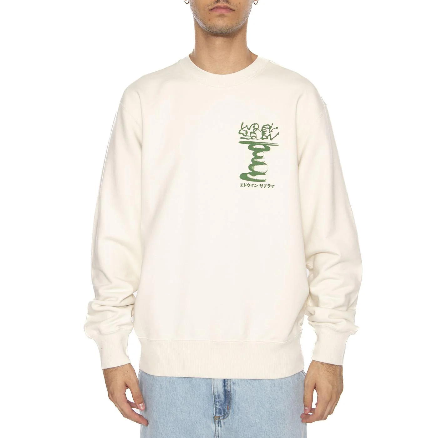 Embrace Imperfection Sweat Whisper White - Camicia Girocollo Uomo Beige  Uomo EDWIN - Image 3
