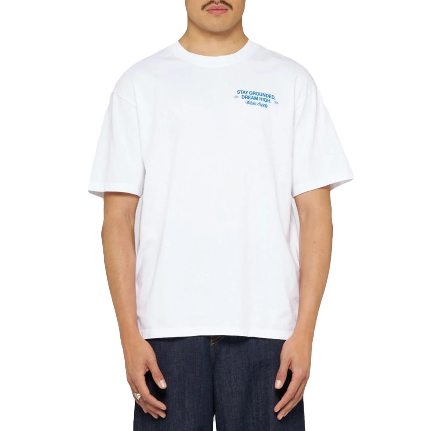 LAID-BACK LEAGUE WHITE - Maglietta Girocollo Uomo Bianca Uomo EDWIN