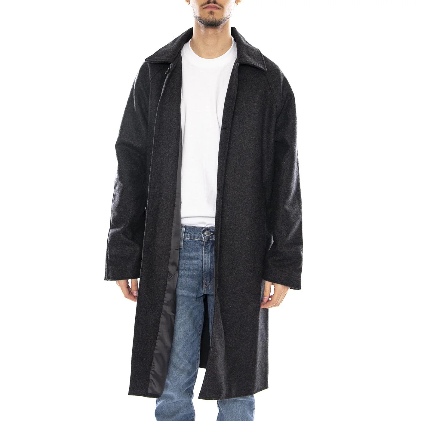 Mac Wool Coat -- Cappotto Uomo Dark Grey Marl Uomo EDWIN - Image 2