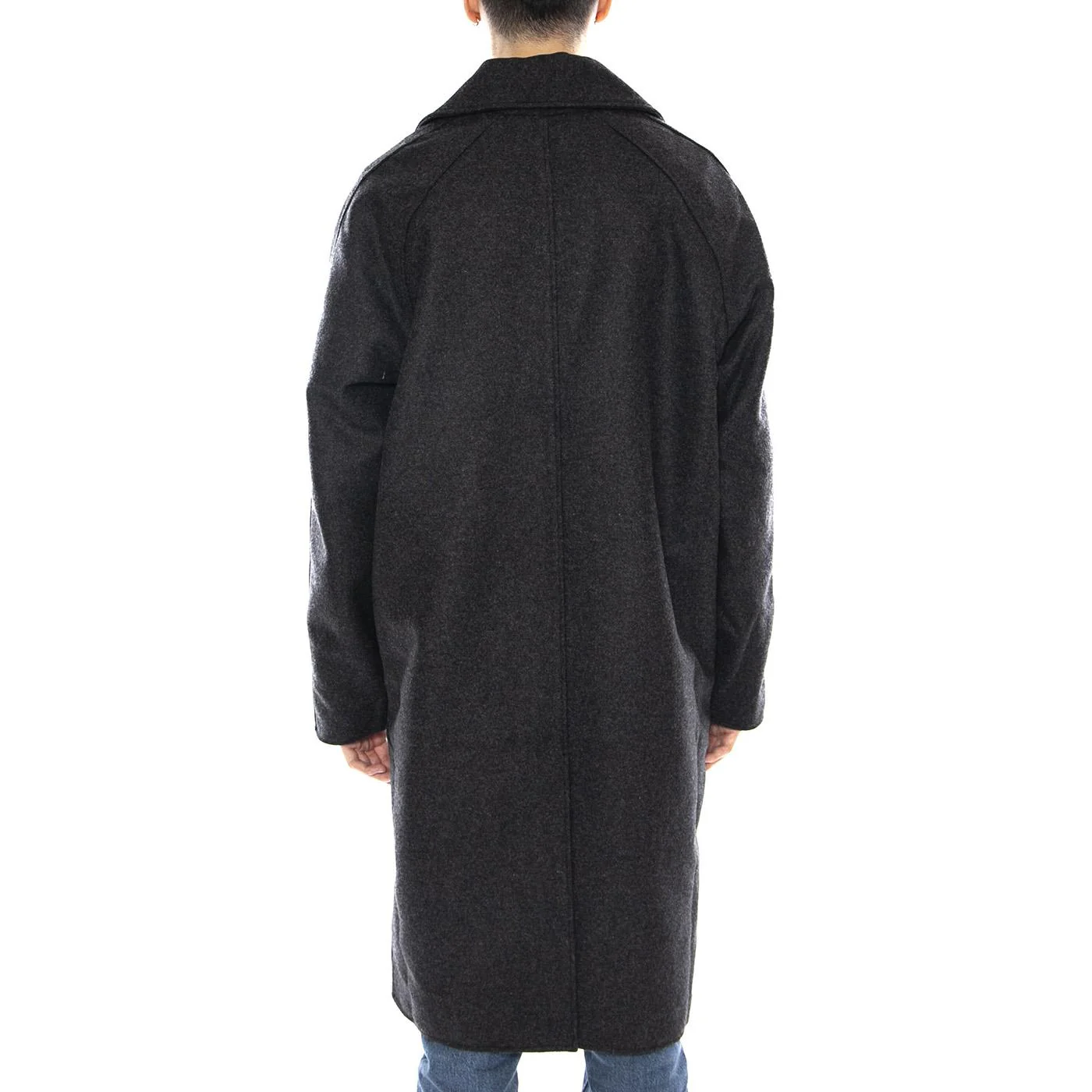 Mac Wool Coat -- Cappotto Uomo Dark Grey Marl Uomo EDWIN - Image 3