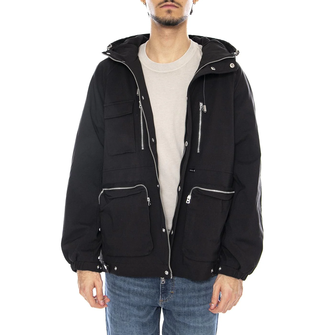Multi Pockets Jacket Black - Giacca con Cappuccio Uomo Nera  Uomo EDWIN - Image 2