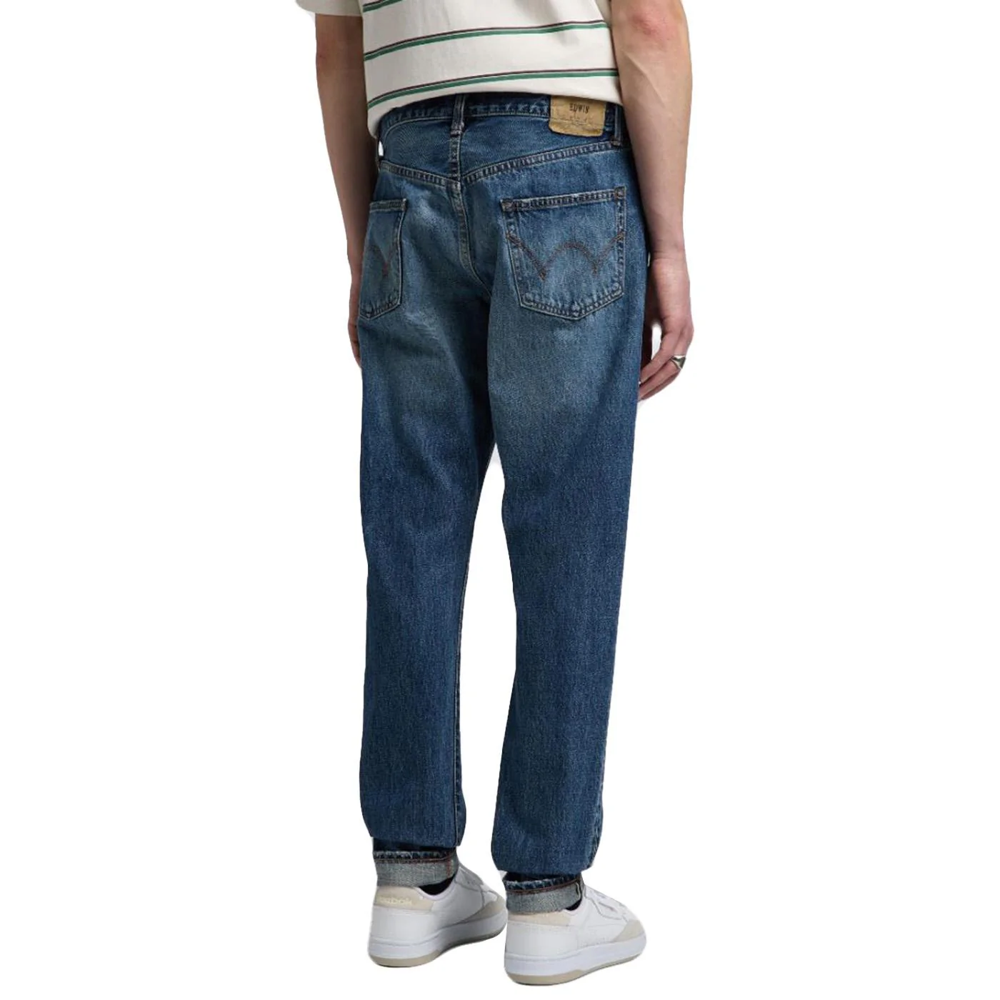 Slim Tapered Pant Mid Dark Used - Pantaloni Denim Jeans Uomo Blu  Uomo EDWIN - Image 2