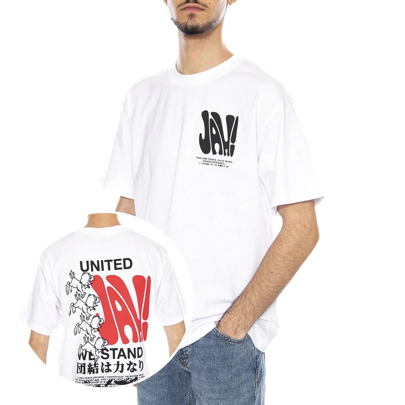 UNITED WE STAND TS White -- Maglietta Girocollo Uomo Bianca Uomo EDWIN