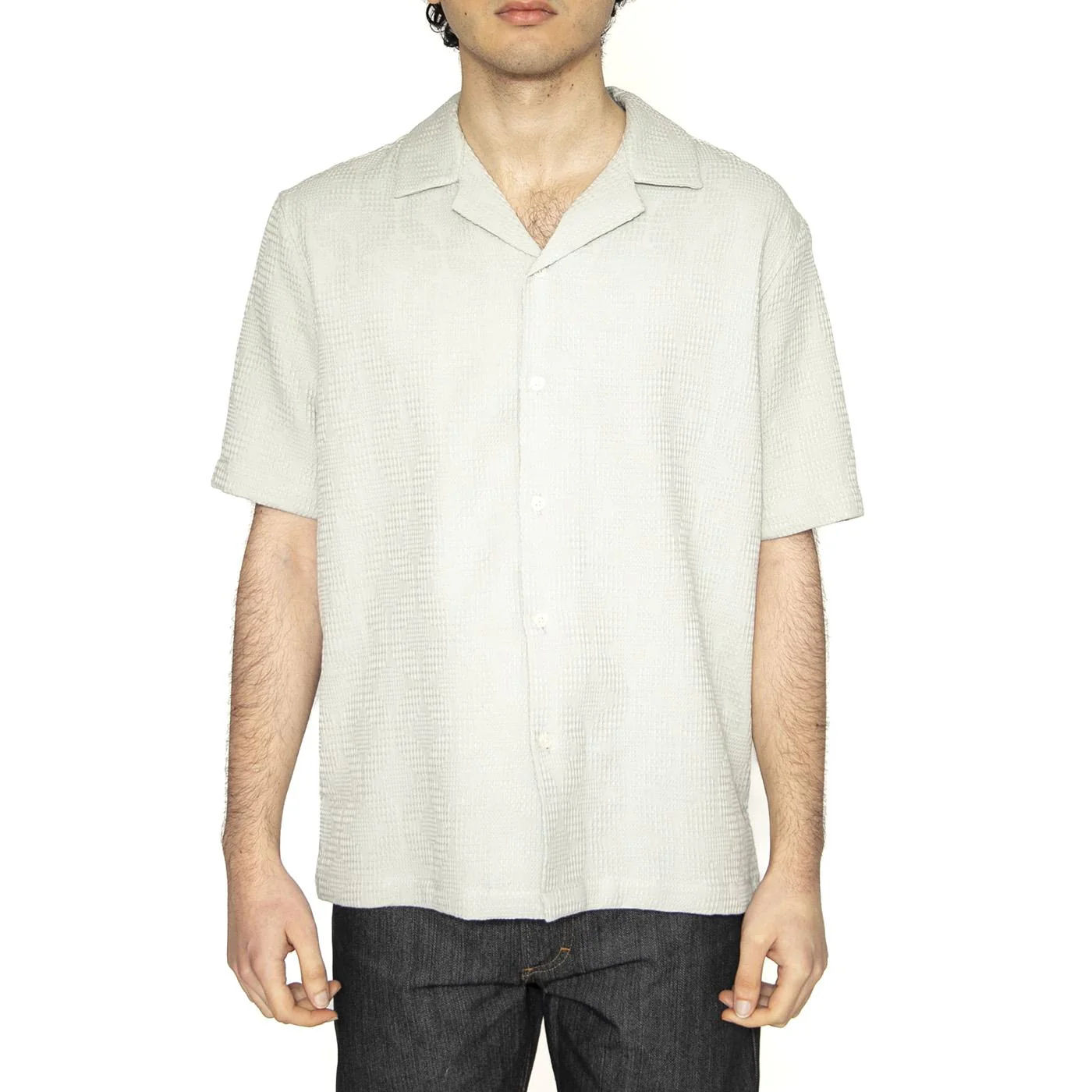 Favian Sea Foam - Camicia Maniche Corte Uomo Grigia Uomo ELVINE - Image 2