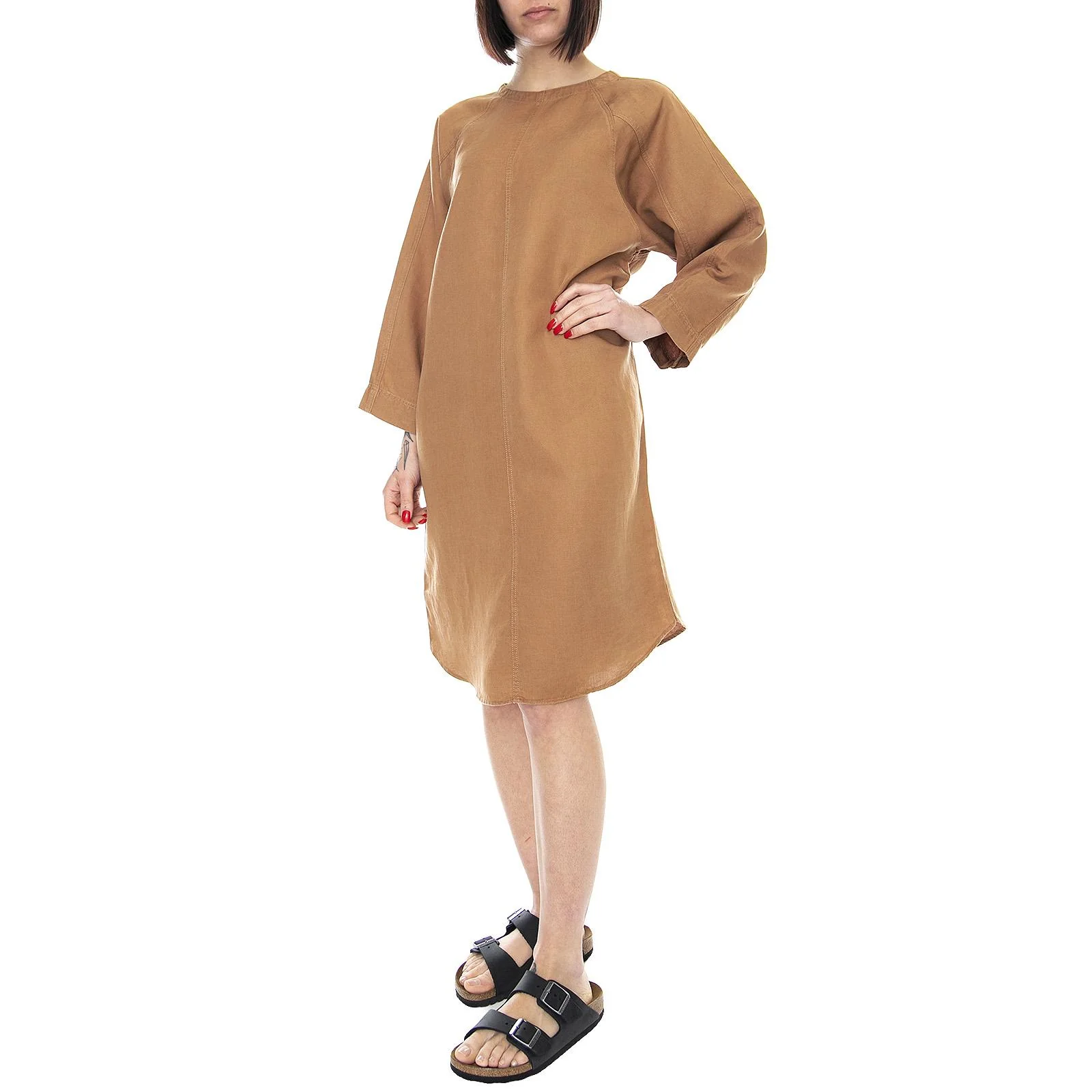 Womens Lynxie Dress - Toffee - Abito Donna Marrone Donna ELVINE
