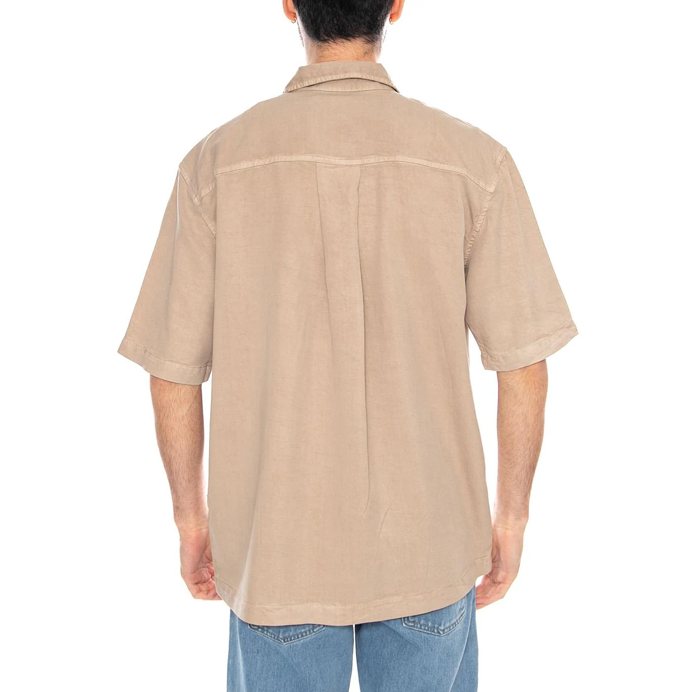 Rhys_MS Shirt Sand Grey - Camicia Maniche Corte Uomo Beige  Uomo ELVINE - Image 3