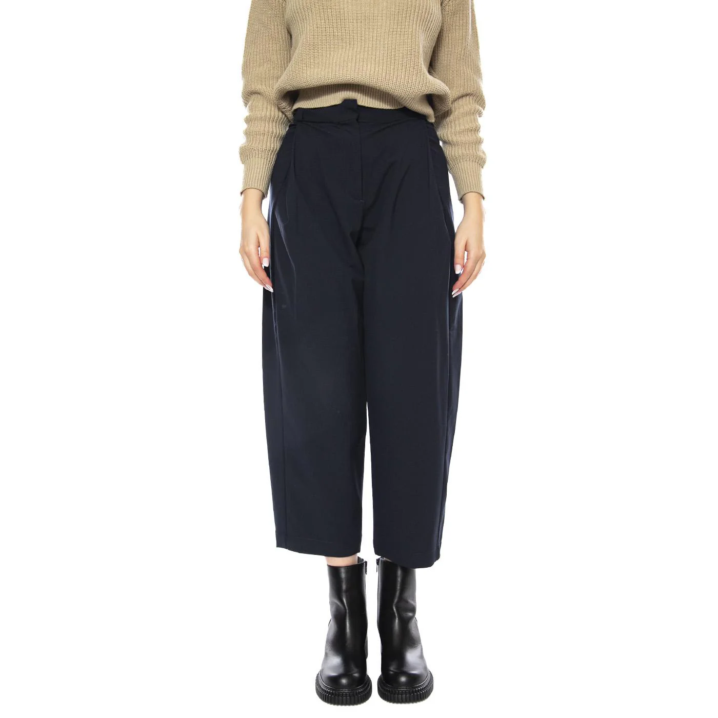 Sandi Lightdark Navy -- Pantaloni Donna Cropped Blu  Donna ELVINE - Image 2